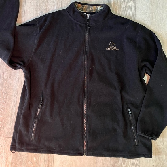 Black Fleece Jacket by Ducks Unlimited - Picture 1 of 3